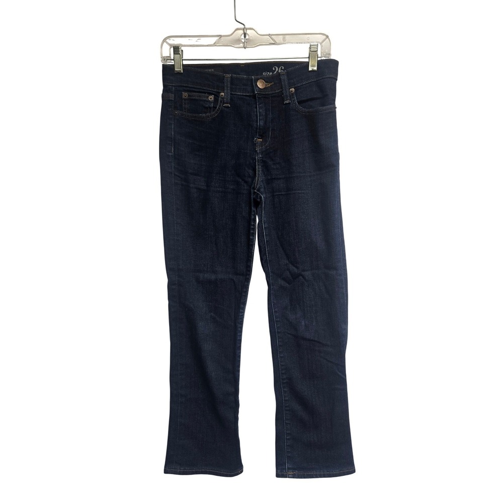 J.Crew Vintage Cropped Jeans Womens 26 Dark Indigo‎ Blue Stretch Denim Pants